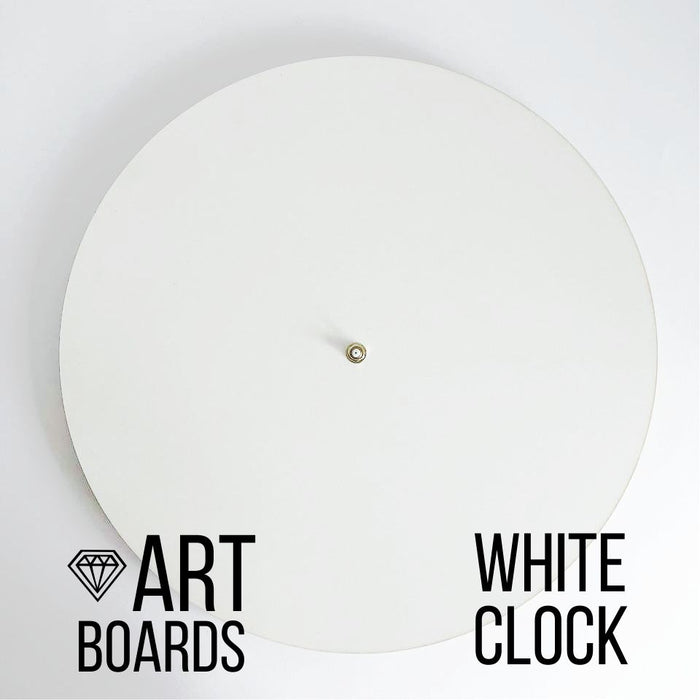 White Clock Art Board + Clock Movement