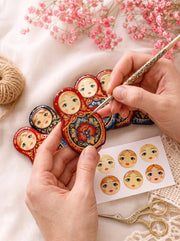 BOX2 Set of blanks for creativity Matryoshka and cabochons – image 3